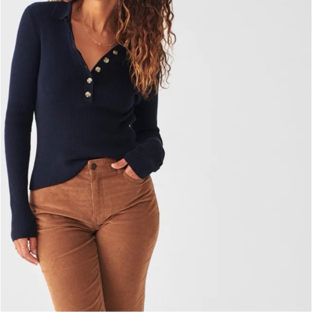 2 FOR $95! Faherty Women’s Navy Mikki Polo - Medium